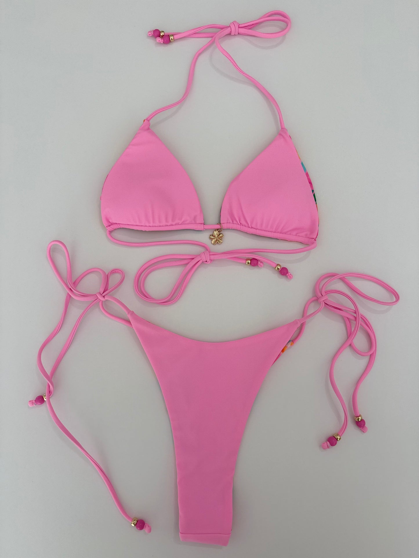 Rosa Reversible Bikini Set - Minimal Brazilian Cut